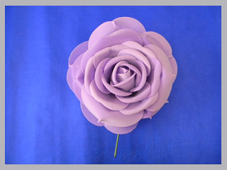 Цветок латексный Роза 350мм Фиолетовый